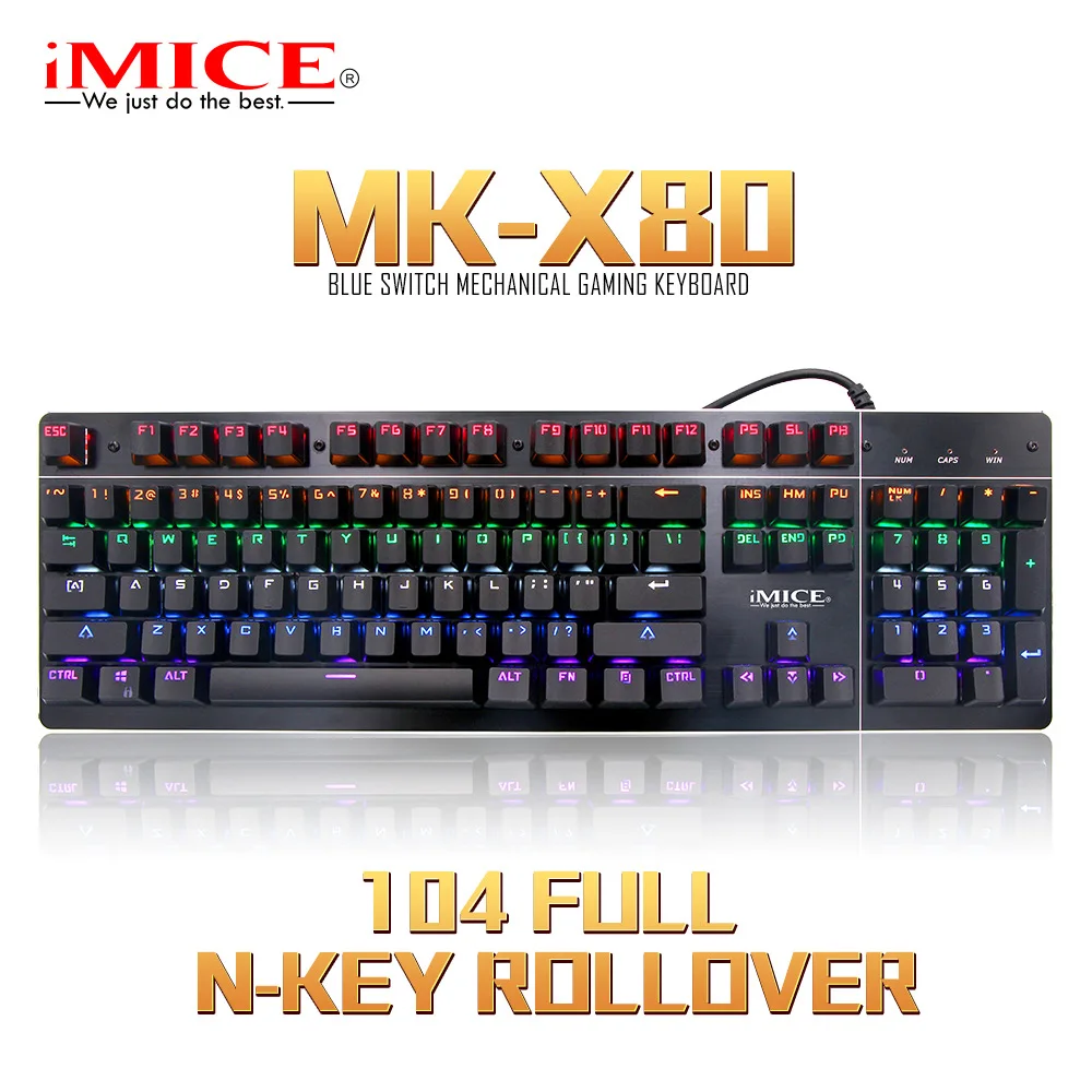 

iMice Gaming Mechanical Keyboard With Backlight Game Backlit Gamer RGB For Computer PC LED Luminous Keycaps Key Cap Board Player