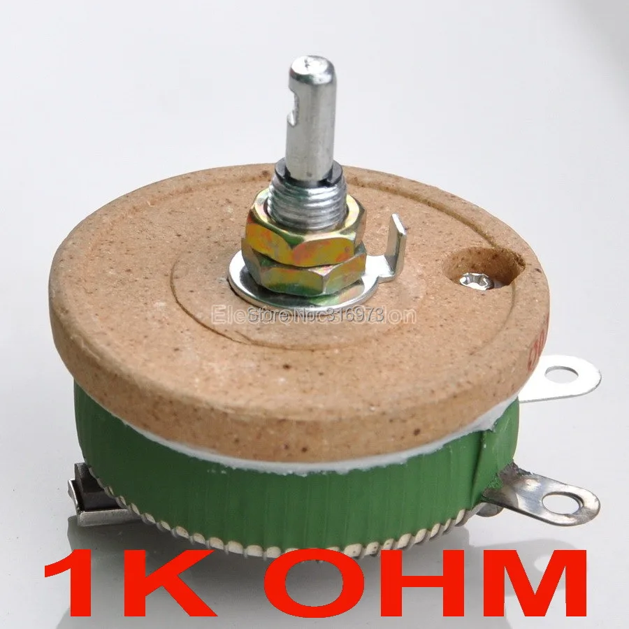 50W 1K OHM High Power Wirewound Potentiometer, Rheostat ...