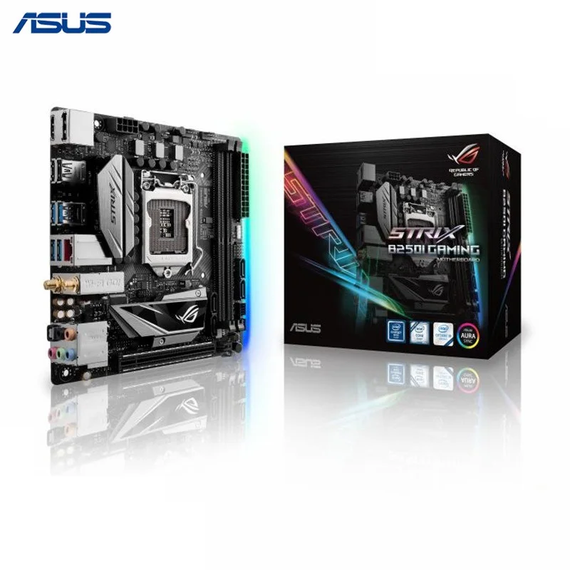 

NEW ASUS ROG STRIX B250I GAMING Desktop Motherboard LGA 1151 Socket I7 I5 I3 14nm 2*DDR4 Support 32G 4*SATA3 2*M.2 Mini-ITX