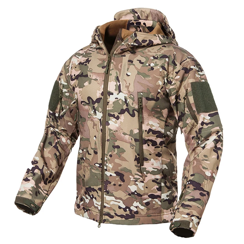 Новая одежда осенняя мужская Военная камуфляжная флисовая куртка армейская тактическая одежда Мультикам мужские камуфляжные ветровки - Цвет: CP