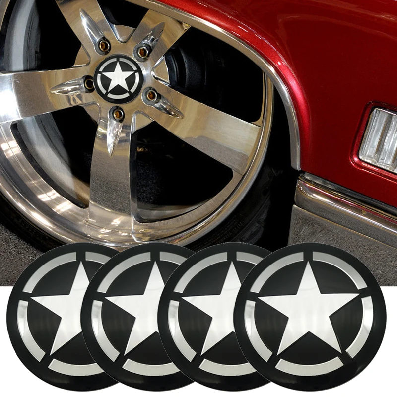 4 шт. 56 мм пентаграмма рулевое колесо центр наклейка концентратора Кепки герба Знак наклейки символ для bmw Ford audi автомобиль укладки