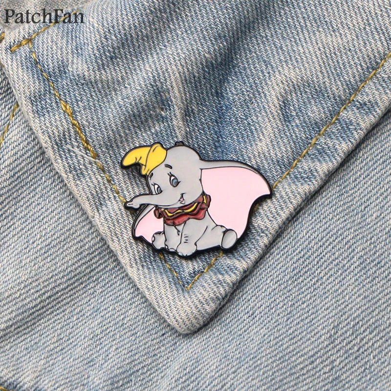 Patchfan Dumbo цинковые булавки para рюкзак Прайд металлические украшения для одежды медаль для сумки рубашка шляпа Значки броши для мужчин и женщин A0761