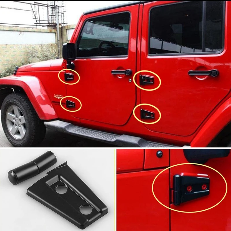 Автомобиль 4 двери хромированная дверь петля Защитная крышка ювелирные изделия внешний вид украшения аксессуары Подходит 07-17 для Jeep Wrangler Jk Ca