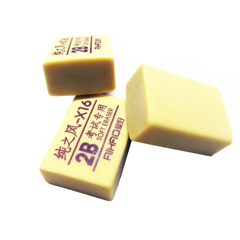 2B Pencils Eraser Sketch Drawing Eraser Rubber pencil eraser for Office