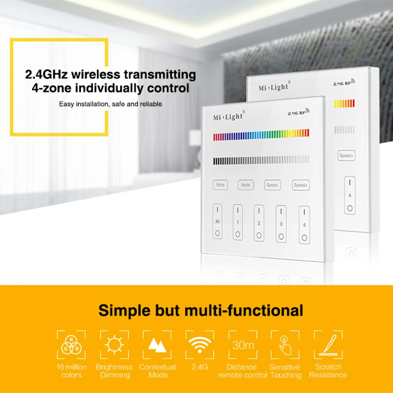 Светильник Mi Smart Touch панель управления T1 T2 T3 T4 B1 B2 B3 B4 для одноцветной двойной белый RGBW RGBCCT Светодиодная лента/панельный светильник/лампа
