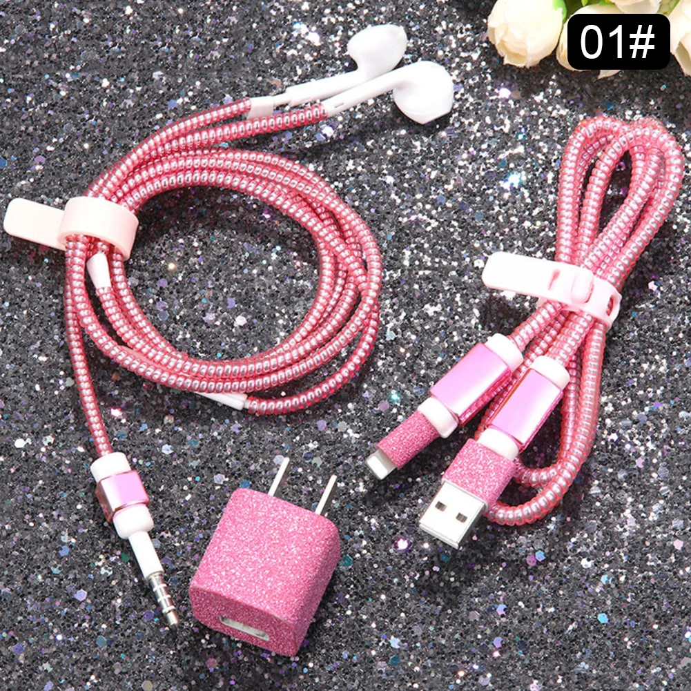 

Data line protection kit Winder and sticker for USB data line universe cute