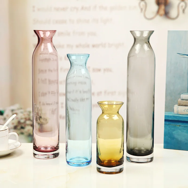 Европа разноцветная стеклянная ваза настольные вазы бутылки домашнего украшения для террариума стеклянные контейнеры свадебные украшения, аксессуары