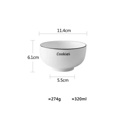 ANTOWALL простой нордический Английский алфавит керамический комплект столовой посуды Бытовая миска для рисового супа ложка плоская тарелка для рыбы - Цвет: 4.5inch rice bowl