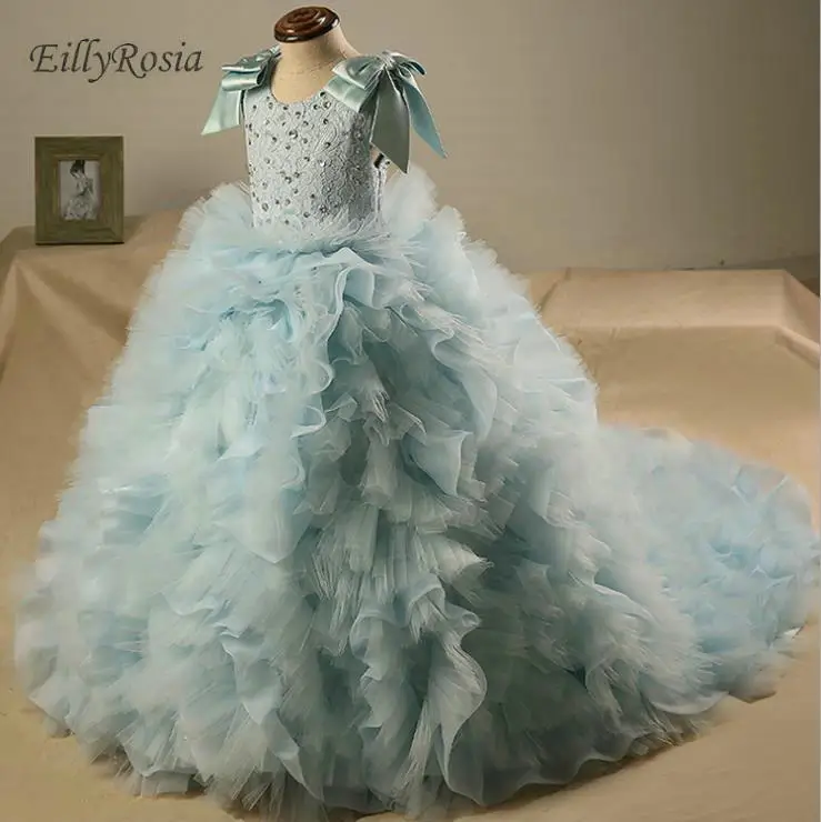 dusty blue girls dresses