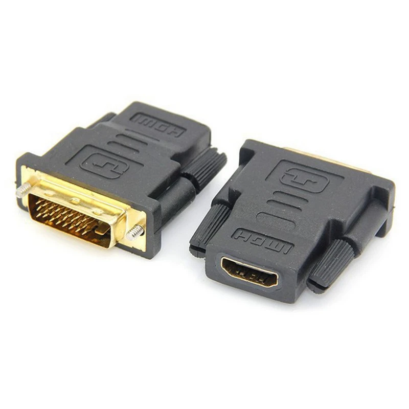 1 шт. DVI 24+ 5 Мужской к HDMI Женский конвертер HDMI к DVI адаптер Поддержка 1080P для HDTV lcd дропшиппинг