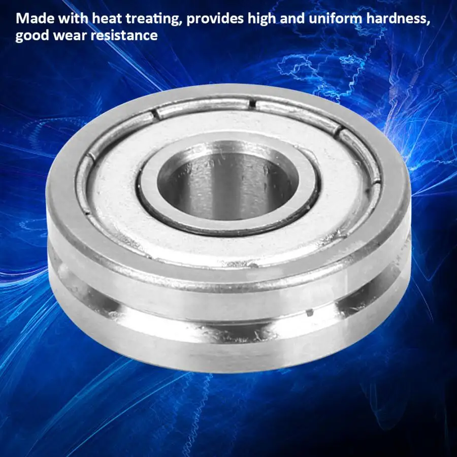 

bearing 1pcs V608/23 V-Groove Guide Wheel Ball Bearings 90 Degree for Spring Machine Straightener 8*23*7mm bearing mount