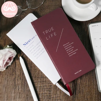 

Mr Paper 8 Colorful Hard Leather Cover Pocket Notebook Study Recording Journal Yearly Monthly Weekly Daily Planner Easy to Carry