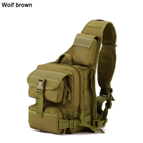 Men Shoulder Messenger Bags Famous Brand Man Travel DSLR Camera Crossbody Bag Waterproof Male Military Day Sling Chest Back Pack - Цвет: Wolf brown