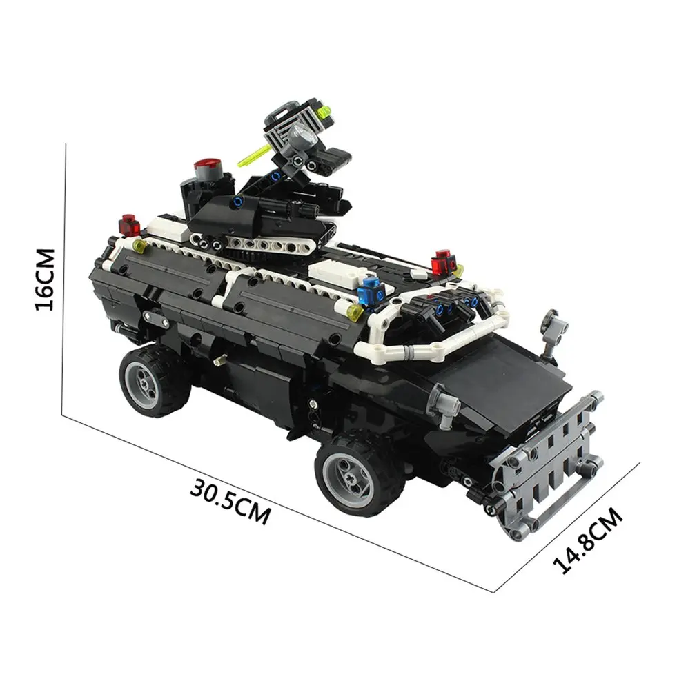 779 шт модель строительные блоки Взрывозащищенная полиция штурмовая радиоуправляемая Игрушечная машина для детей мальчиков подарок
