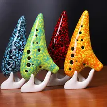 Модный изысканный портативный 12 отверстий окарина флейта Alto C к AC окарина Начинающий музыкальный инструмент с сумками для хранения