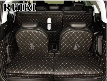 

High quality! Full set car trunk mats for Peugeot 5008 7 seats 2019-2017 waterproof boot carpets cargo liner mats,Free shipping