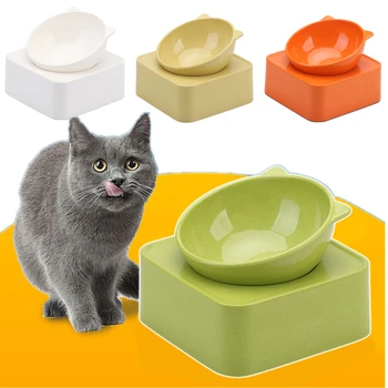 

Pet Bowl Cat Ear Oblique Mouth Food Bowl Teddy Dog Bowl Melamine Non-slip Drinking Water Bowl Pet Dog Supplies Cat Pet Feeder