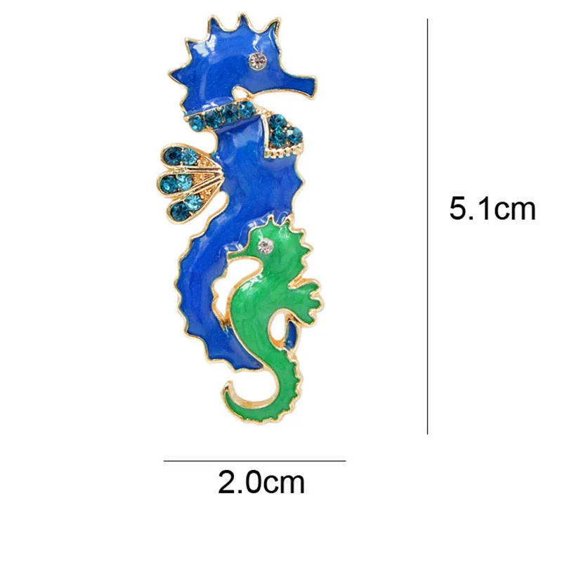 На заказ, золотые металлические жемчужины мягкие жесткие морские Кони животное нагрудник со стразами эмаль морской конек нагрудники