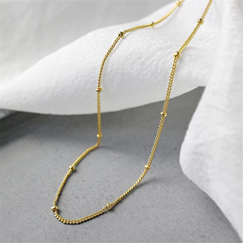 Fashion & Popular 925 Sterling Silver Jewelry Classic All-match Choker Necklaces for Women collares mujer