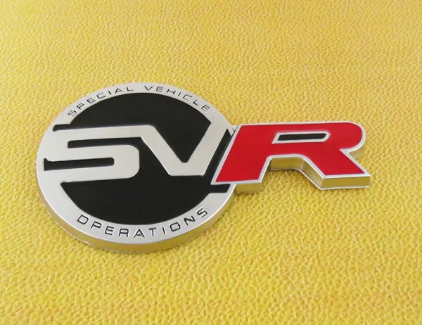 

Black Red SVR for Range Rover Sport Supercharged Tailgate Emblem Badge Sticker