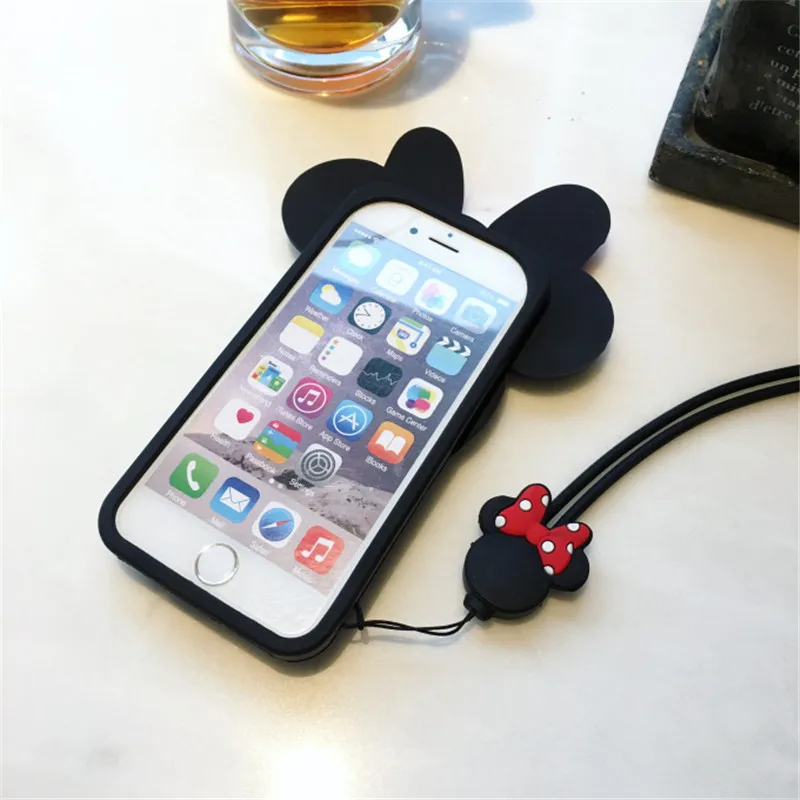 KINBOM прекрасный мультфильм 3D Минни телефона чехол для Iphone X 7 8 плюс мягкий
