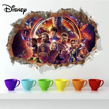 

Disney Avengers Sticker PVC Cartoon Wall Sticker Bedroom Decor Stickers