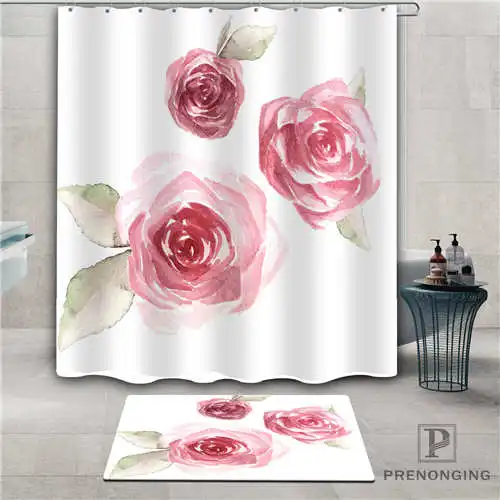 Shower Curtain Пользовательские beautiful_roses(2) Водонепроницаемый душ Шторы коврик для дома Ванна Ткань полиэстер для ванной разные размеры#-1-05-96 - Цвет: Shower Curtain