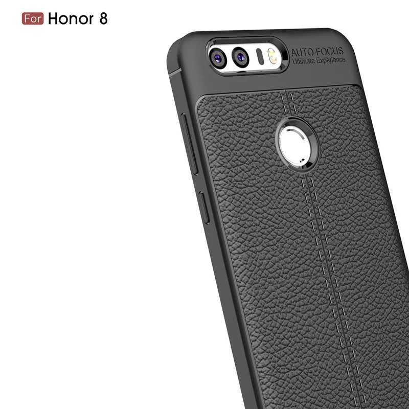 Силиконовый чехол личи кортекс для huawei Honor 8 funda hoesje lychee кожаный Матовый Мягкий ТПУ