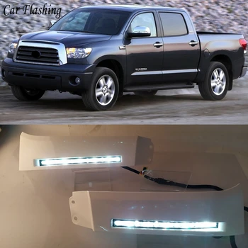 

1Pair Car 12V LED Daytime Running Lights DRL fog lamp For Toyota Tundra 2007 2008 2009 2010 2011 2012 2013 and Sequoia 2008-ON