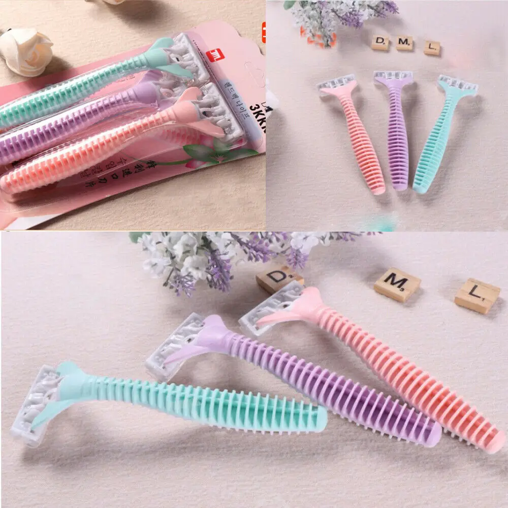 

3 Piece Men's Women's Disposable Razors Three Blade Shavers Original Tool NEW