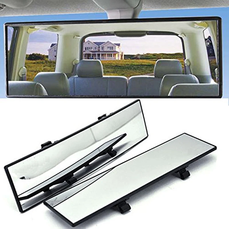 

Car Universal Super Wide Angle 12'' Curve Interior Clip-On Rear View Mirror Panoramic Shatterproof Baby Seat Car Mirror