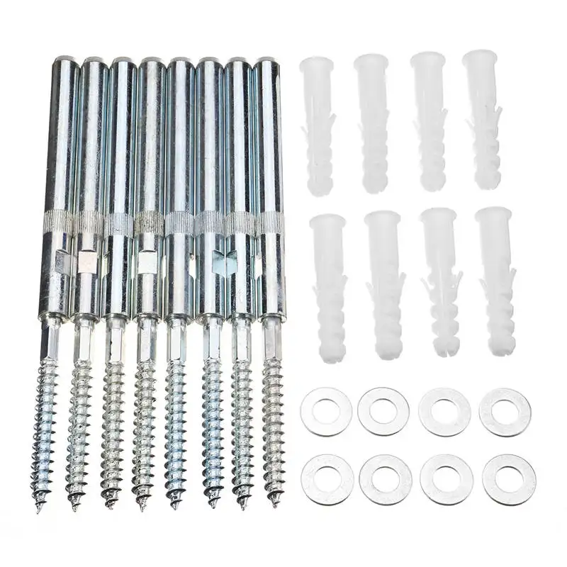 

Home Hardware Kit Including Wall Plugs Washers Supporting Pins With Screw Diameter 10mm Suitable for Solid Walls and Stud Walls