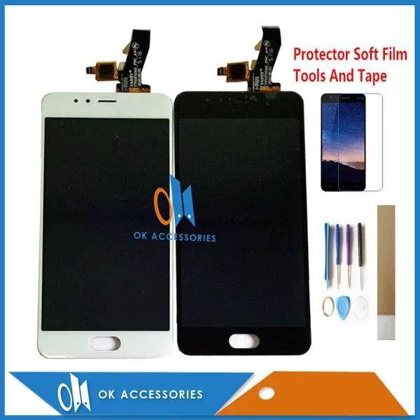 Скидка 5,2 дюймов для Meizu M5S M5S Mini M612Q M612M M612H ЖК дисплей + кодирующий преобразователь сенсорного экрана в сборе черно белого цвета с комплектами