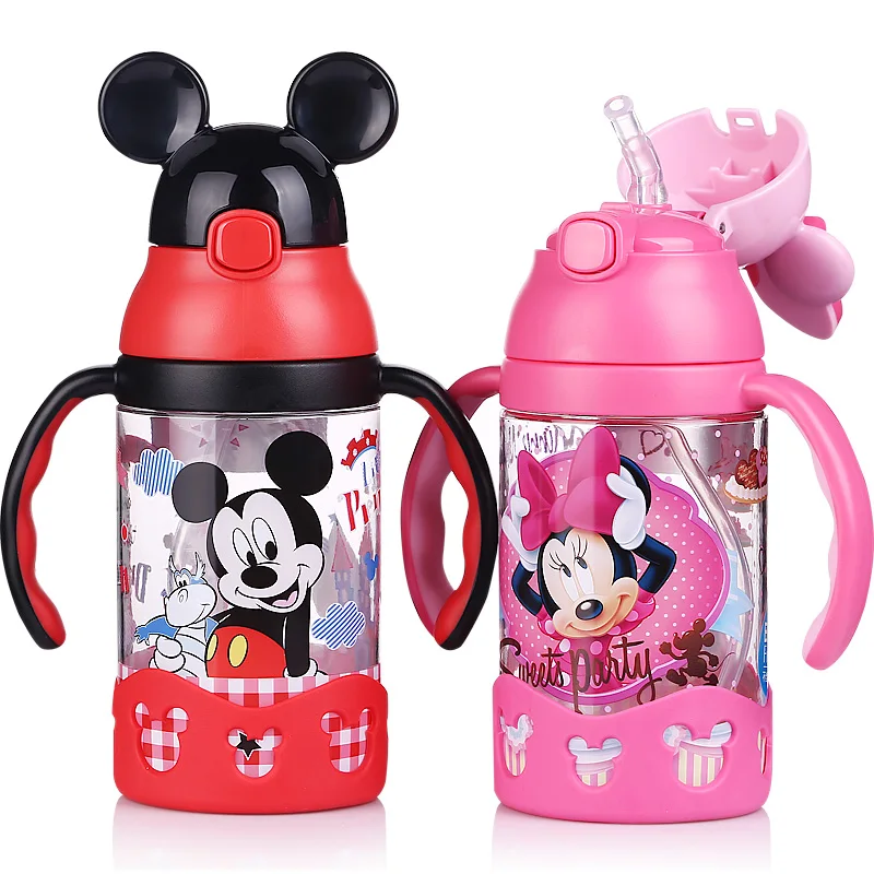Disney Plastic Baby Feeding Bottle with Straw Children Tumbler My