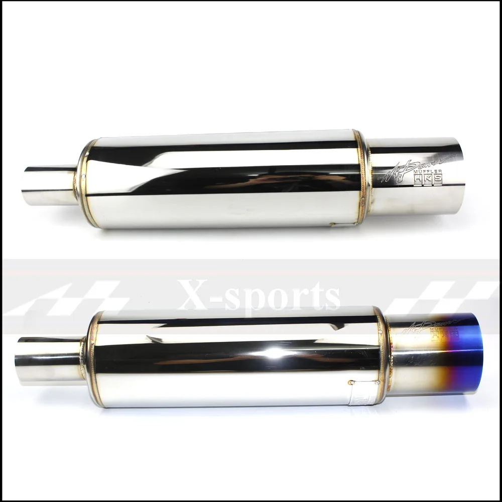 

Car exhaust pipe Muffler tail pipe High Quality Universal Stainless steel 304 2inches 2.5inches Length: 510 mm Bump LOGO 2 color
