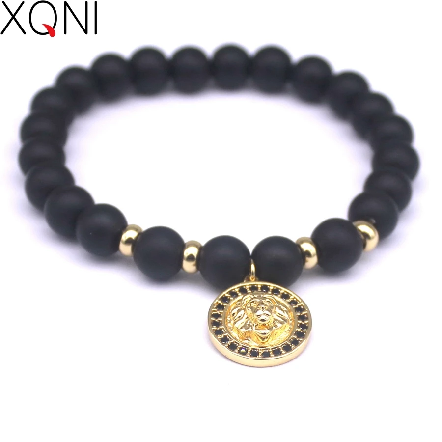 

XQNI Brand New Fashion Natural Health Stone beads Women Bracelets Popular Brand Macrame Badge Pendant Charm Bracelets Jewelry