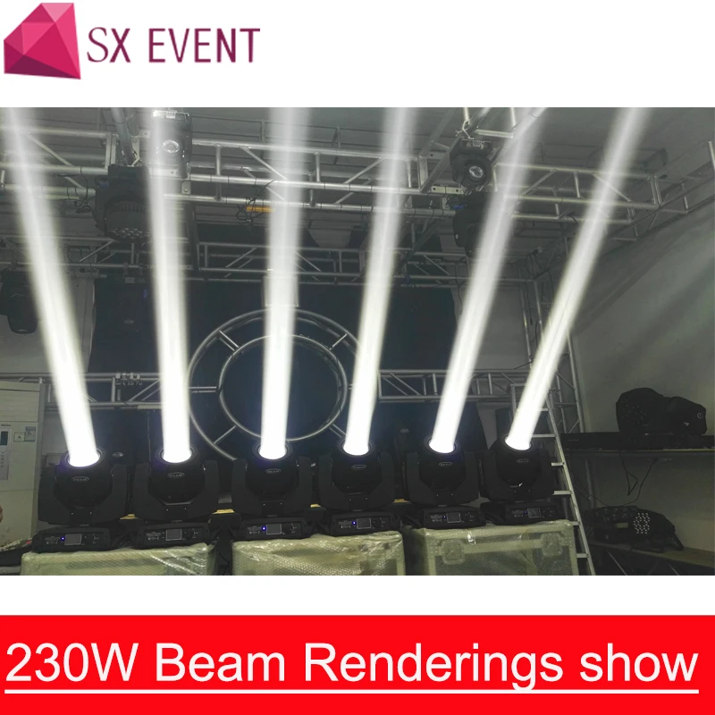 230 Вт 7R перемещение головного света 7R Луч Moving Head Шарпи Лира луч Сенсорный экран Beam7r балка 230 Вт освещение для сцены Дискотека 6 шт./лот