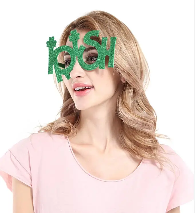 

Giant Clover Sunglasses Ridiculous Club Party Costume Fancy Dress Funny Ireland letter photograph Glasses Christmas gift