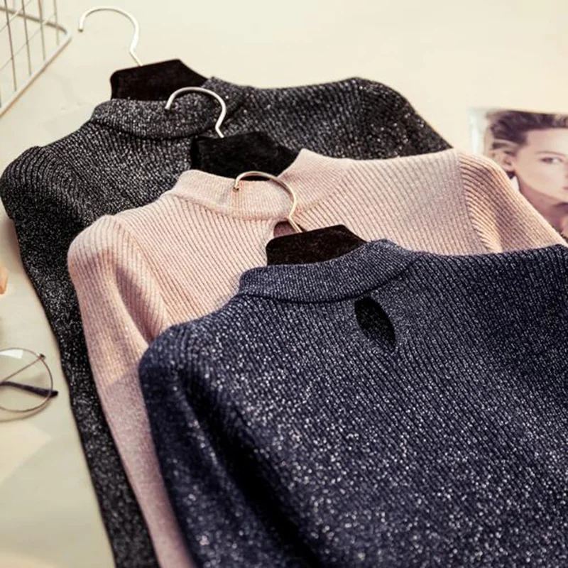 SEDUTMO 2018 Spring Sequin Women Sweaters and Pullover Long Sleeve Knitting Oversized Sweaters Jumper Hollow Top ED132 SEDUTMO 2018 Spring Sequin Women Sweaters and Pullover Long Sleeve Knitting Oversized Sweaters Jumper Hollow Top ED132