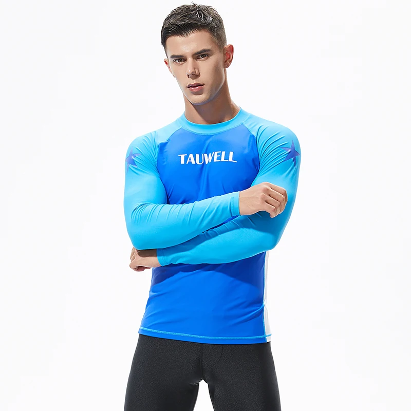 

Men Quick-Dry Diving Suit Swimsuit Snorkeling Surfing Rash Guard Long Sleeves T-Shirts Swimming Swimwear Men Compression Tees