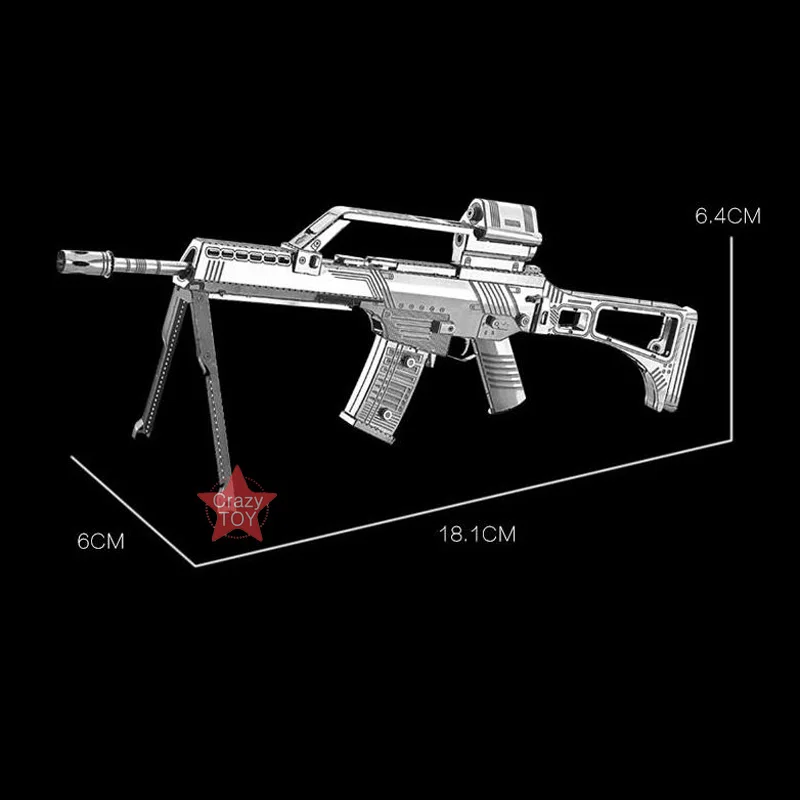 2018 HK nanyua 3D Металл Nano головоломки гевхер g36 АВТОМАТИЧЕСКАЯ ВИНТОВКА собрать модель Наборы w12201 DIY 3D лазерная резка головоломки игрушка