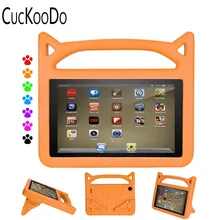 CucKooDo niños peso ligero choque mango prueba ambiente soporte Convertible a prueba de niños para Amazon fuego 7 2017/ 2015 liberación