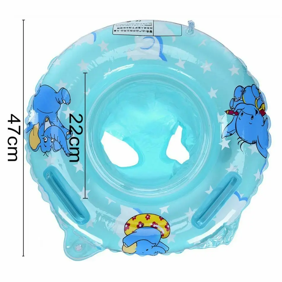 Infant Baby Inflatable Swim Circle Double Handle Safety Baby Seat Float Swiming Pool Ring Inflatable Water Toys Swimming