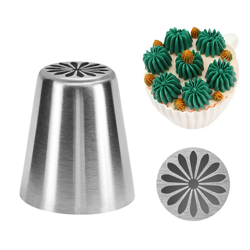 

1PC VOGVIGO New Stainless Steel Russian Nozzle Piping Tips Cake Decorating Tools Pastry Cream Sugarcraft Cupcake Nozzles