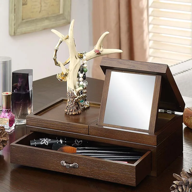 Europe Creative Antler multi function jewelry box earrings necklace