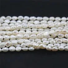SNH 5 нитей/Упаковка Белый Цвет культивированный пресноводный жемчуг бусины натуральный AA класс 7 мм настоящие жемчужные бусины