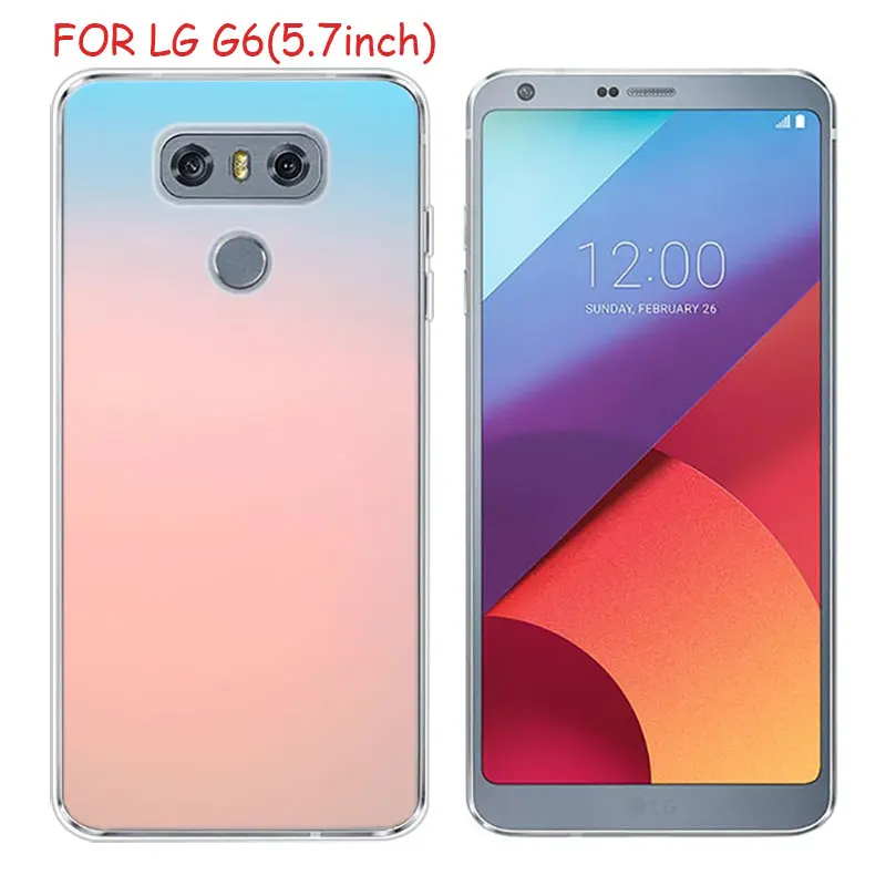 Прозрачный силиконовый чехол для телефона градиент Цвет для LG Q7 Q6 V40 V30 V20 G7 G6 G5