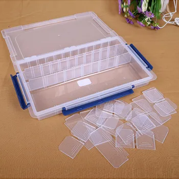 

Compartment Transparent Plastic Box Fishing Tackle Jewelry Earring Beads Storage Container Bin Plastic Storage