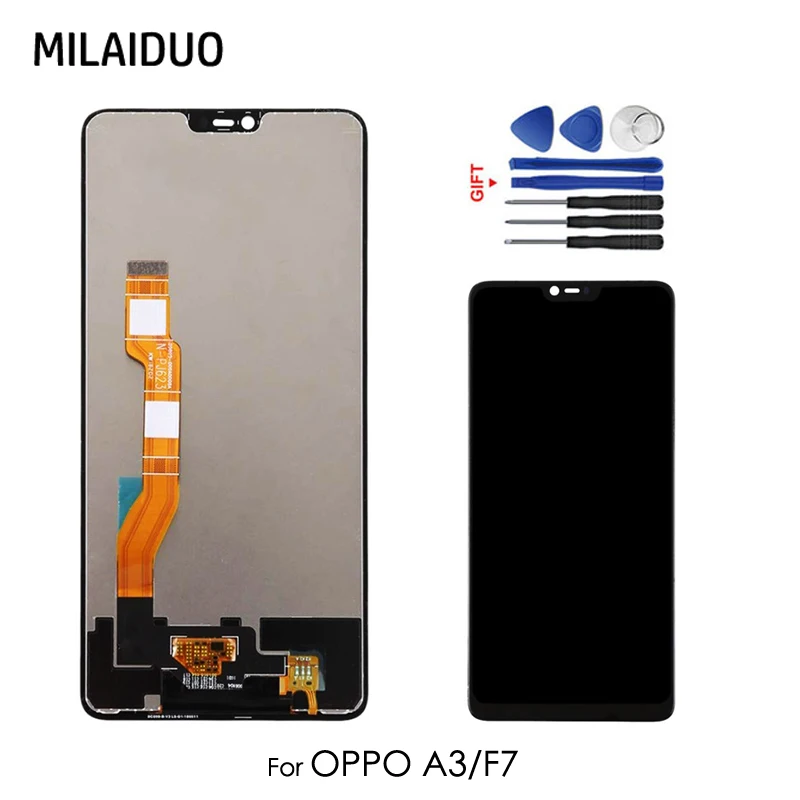 ЖК экран дигитайзер для OPPO F7 A3 CPH1819 CPH1821 полная сборка дисплей сенсорный Замена 6