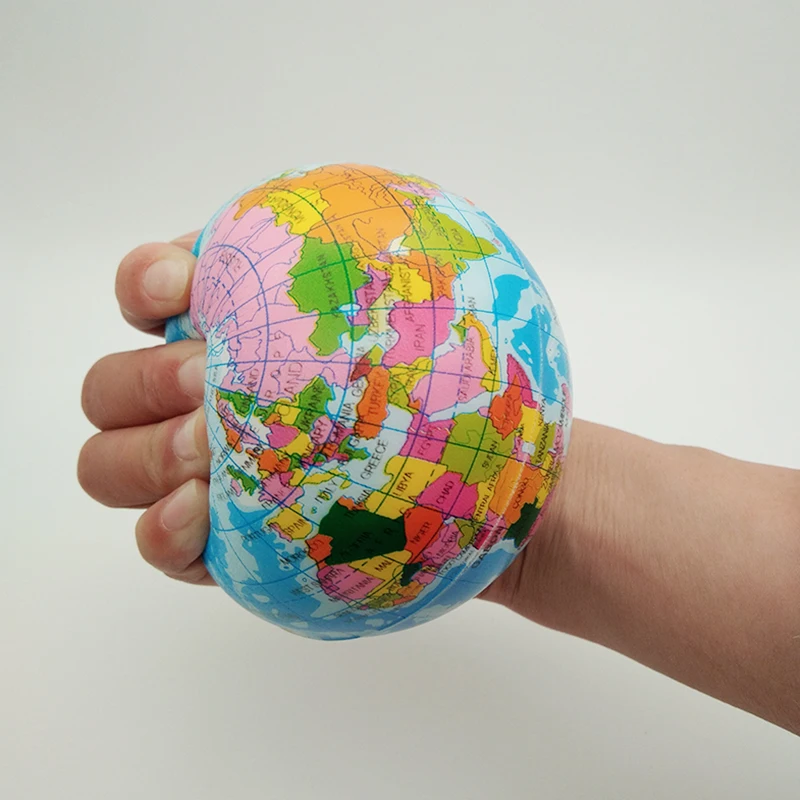 

Anti Stress toys Relief World Map Foam Ball Atlas Globe Palm Ball Planet Earth Ball Toys for Chrildren Girls Boys 100mm 6pcs